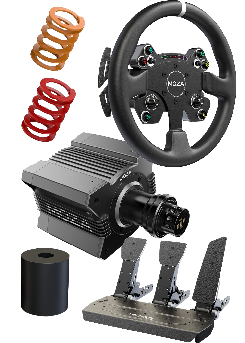 Zestaw do SimRacing Moza Racing R12 V2, CS V2P, SR-P (3 pedały) - najważniejsze cechy
